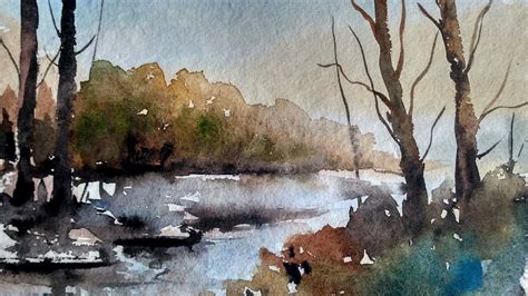 Simple Landscape In Watercolor Paint With David Youtube