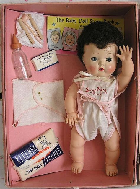 Tiny Tears Vinyl Doll In Original Factory Outfit Packaging And