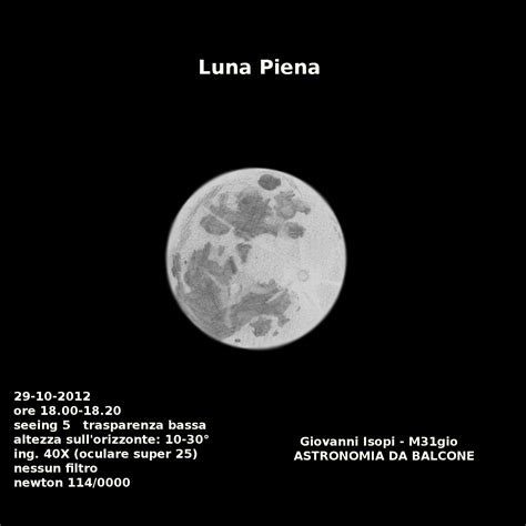 Quando dice che cresce disegna una c è decrescente, quando dice che. Astronomia da balcone: Una bella luna piena