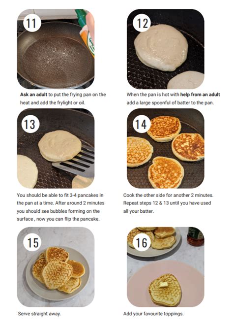 Pancakes Step By Step Visual Guide The Autism Page
