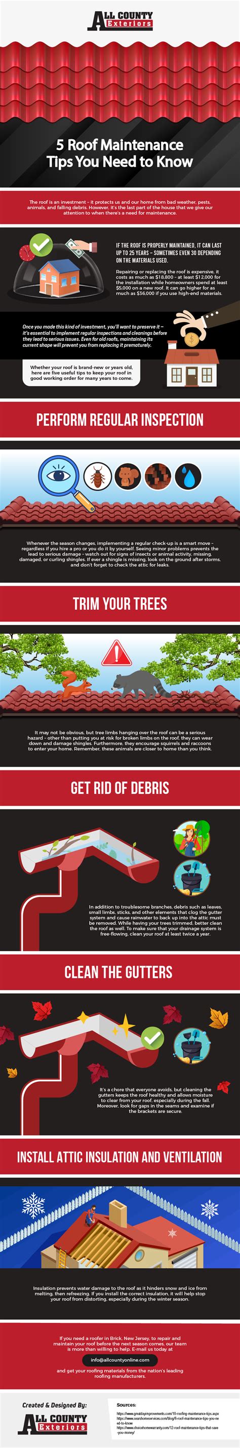 5 Roof Maintenance Tips You Need To Know Infographic