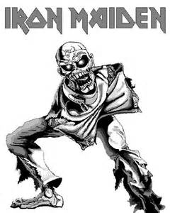 Black And White Eddie Black And White Iron Maiden Humanoid Sketch
