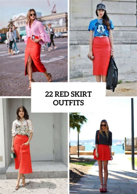 Red Long Skirt Outfit Ideas Dresses Images 2022