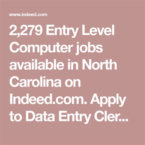 You can change your consent settings at any time by unsubscribing or as detailed in our terms. 2,279 Entry Level Computer jobs available in North ...