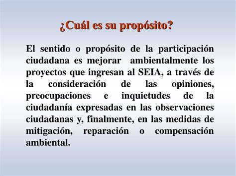 PPT PARTICIPACIÓN CIUDADANA EN EL SEIA PowerPoint Presentation free