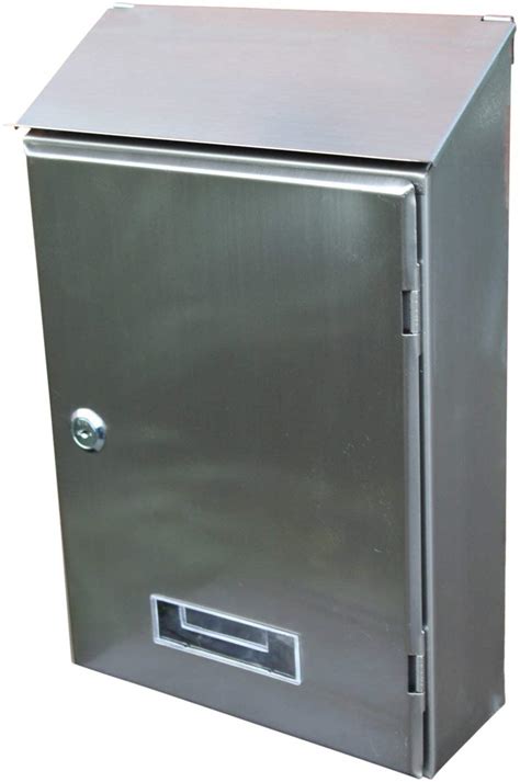 This should be a better fit. Stainless Steel Wall Mounted Post Box - Garden Market Place