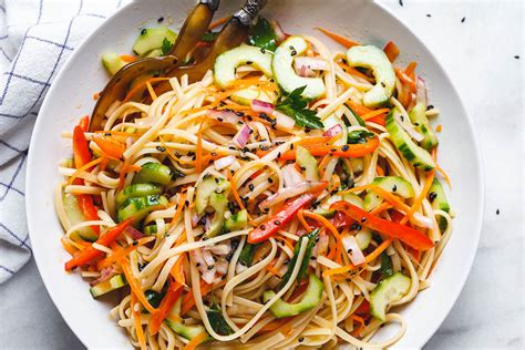 Asian Noodle Salad Recipe With The Best Ever Ginger Vinaigrette Asian