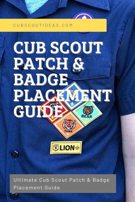 Cub Scout Lion Badge Placement Whitespaceartillustrations