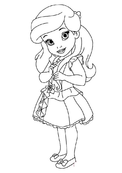 Baby Disney Princess Coloring Pages PNG | Arte Inspire