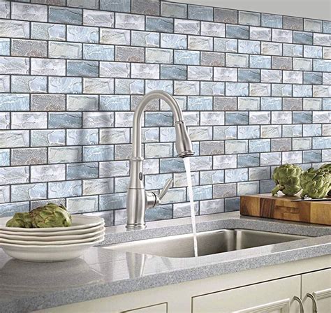 Yoillione D Mosaic Tile Stickers Bathroom Wall Tiles Stone Effect