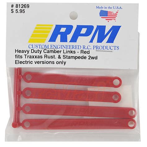 Rpm Red Heavy Duty Camber Links Traxxas Stampede Rustler Vxl Xl