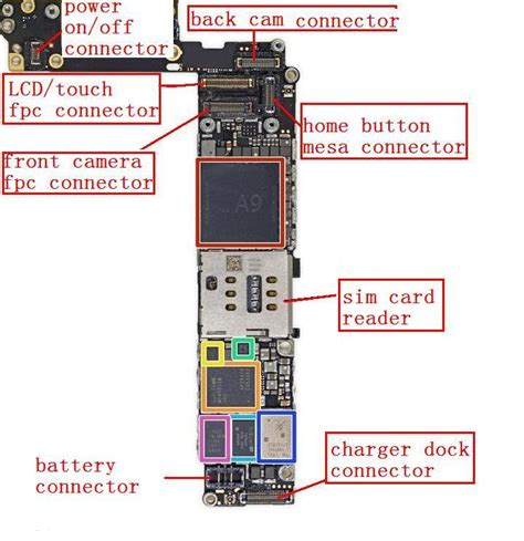 Iphone 6s plus motherboard diagram. 1 50sets/lot Full set FPC connector for iPhone 6S 4.7" LCD touch power camera dock volume ...