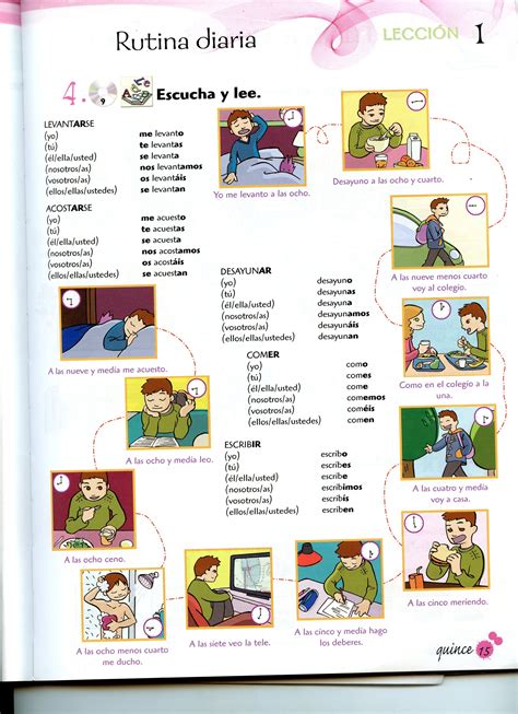 Los Verbos De La Rutina Diaria Muy Completo Spanish Vocabulary