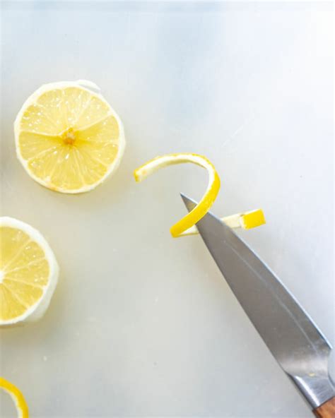 How To Make A Lemon Twist With A Knife A Couple Cooks