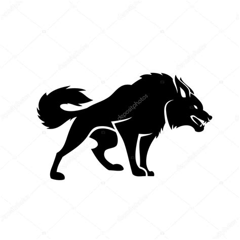 Angry Wolf Silhouette Stock Vector Image By ©ipetrovic 86124764