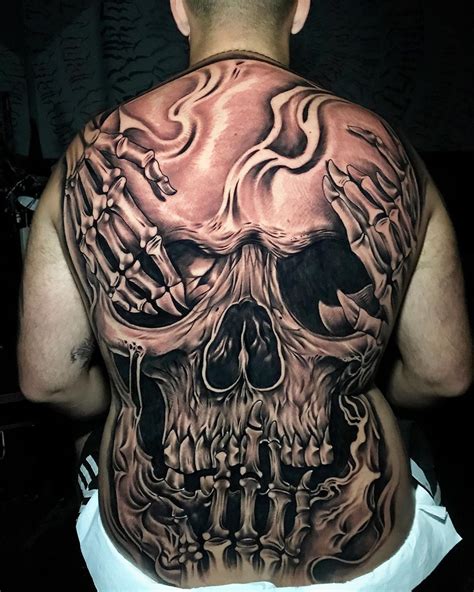 Discover More Than 63 Full Back Skull Tattoo Best Vn
