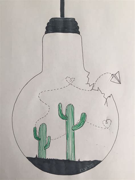 Sarahsoderback Glühbirne Zeichnung Einfache Sachen Zum Zeichnen