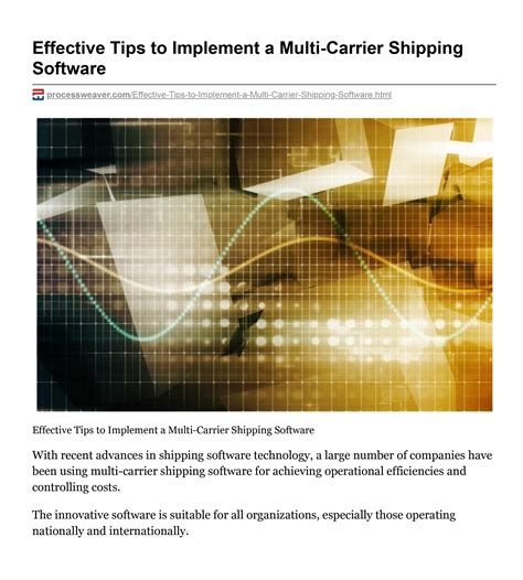 Effective Tips To Implement A Multi Carrier Shipping Software