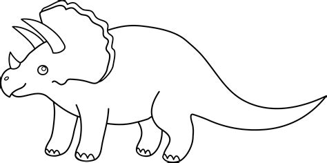 Dinosaur Black And White Clip Art Library