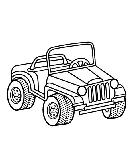 Four Wheeler Coloring Pages - Drawings Of Lifted Trucks Clip Art