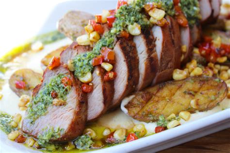 Preheat the oven to 375f. Pork Tenderloin with Crispy Potatoes & Herb Verde - Round ...