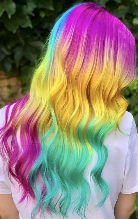 pin by alicia awkward potato on dyed hair neon hair color creative hair color rainbow hair