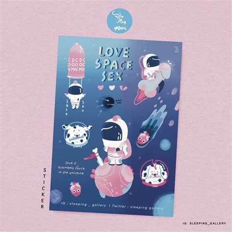 สติกเกอร์ Love Space Sex