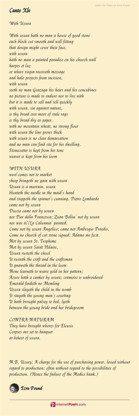 Canto Xlv Poem By Ezra Pound