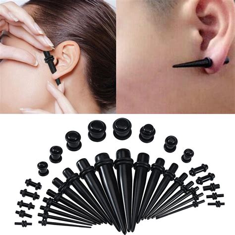 Ear Stretching Kit Surgical Tapers Screw Fit Ear Plugs G G Pc Ebay