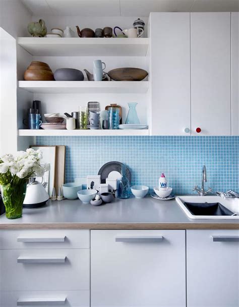 With glass, everything lining the cabinet shelves needs to be just so because you can see straight through. 35 Bright Ideas for Incorporating Open Shelves in Kitchen