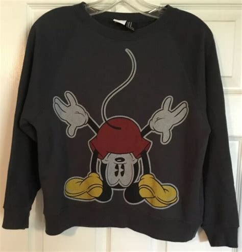 Adorable Mickey Mouse Womens Sweatshirt Size Medium By Disney Ebay