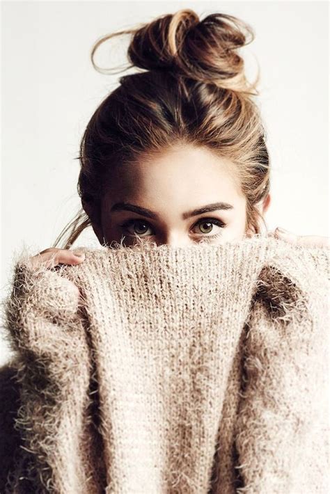 Photo Via Yves Huy Truong Nothing Like A Good Top Knot And A Cozy Knit