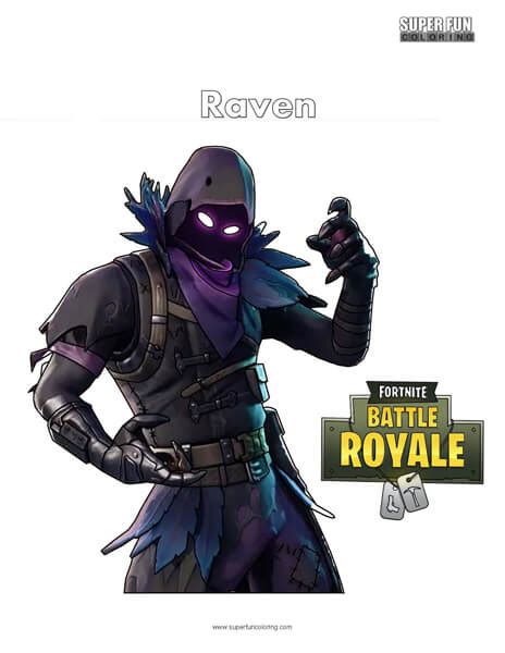 Fortnite Coloring Pages Raven