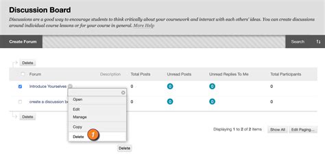 Creating A Discussion Board Forum