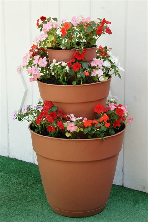 4 tier 5 pot flower rack plant stand shelf holder display shelving indoor metal. Raising Leafs: Make It Monday: Tiered Flower Planter