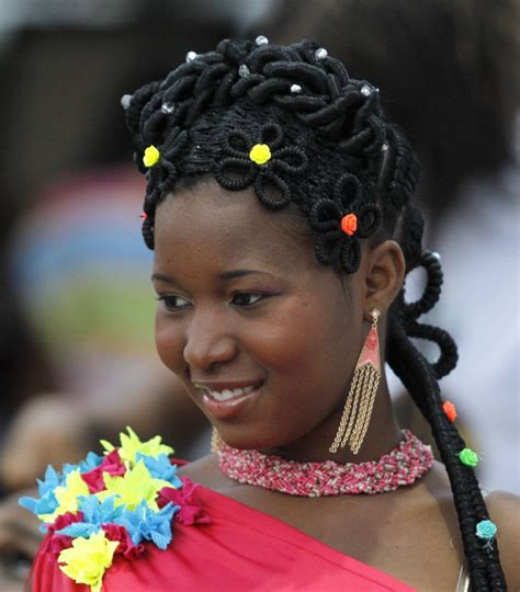 A Woman Presents An African Colombian Hairstyle During The Afro