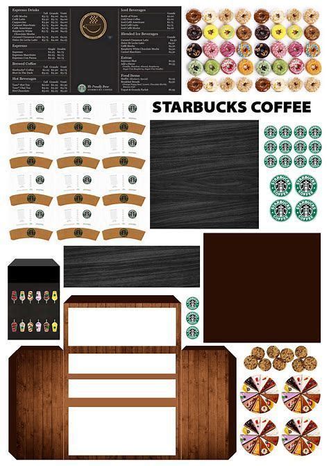 Starbucks Food Menu Etc Free Printable Pic Only Dollhouse