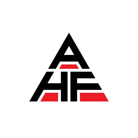 Ahf Triangle Letter Logo Design With Triangle Shape Ahf Triangle Logo