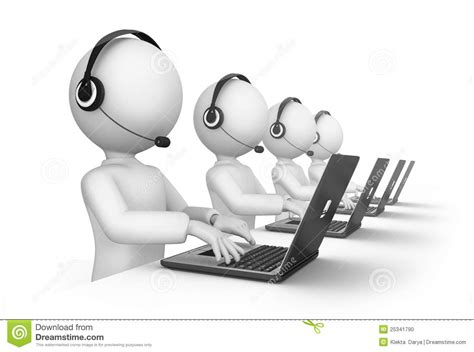 People Working In Call Center Stock Illustration Illustration Of