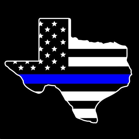 Texas Thin Blue Line Flag Decal Rebel Decal