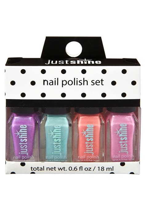 The site owner hides the web page description. Just Shine 4 Piece Nail Polish Set (original price, $5.90 ...