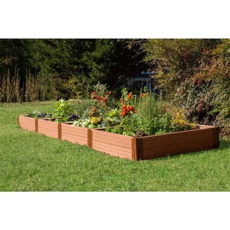 Frame It All 48 In W X 192 In L X 11 In H Brown Raised Garden Bed In