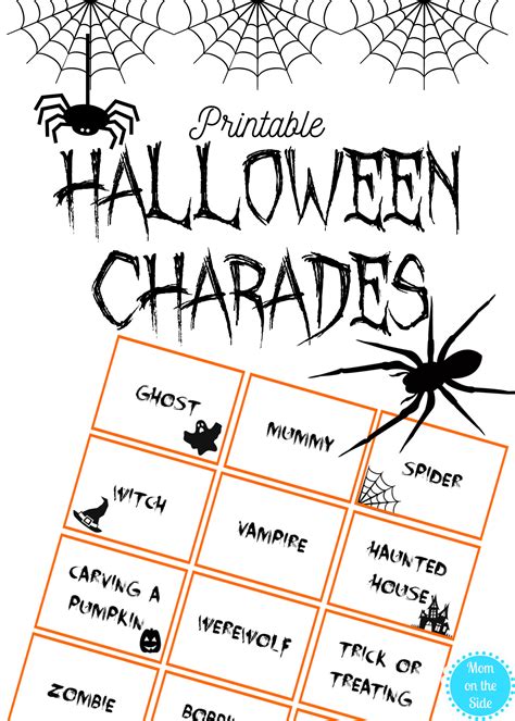 Printable Halloween Charades Web How To Play Charades