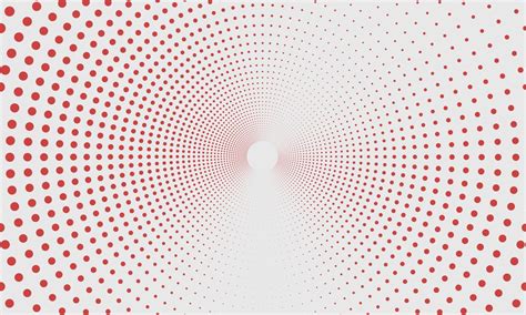 Circular Red Halftone Dots Pattern Background 2092936 Vector Art At