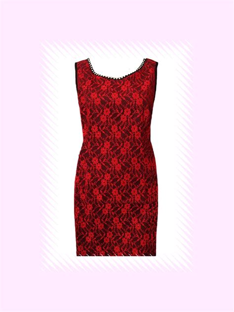 sleeveless red 🖤 black lace dress erdem aykin london
