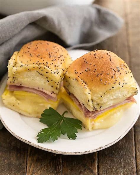 Ham, Egg and Cheese Breakfast Sliders - That Skinny Chick Can Bake