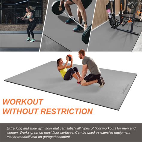 Innhom Large Exercise Mat Innhom Workout Mat Gym Flooring For Home Gym