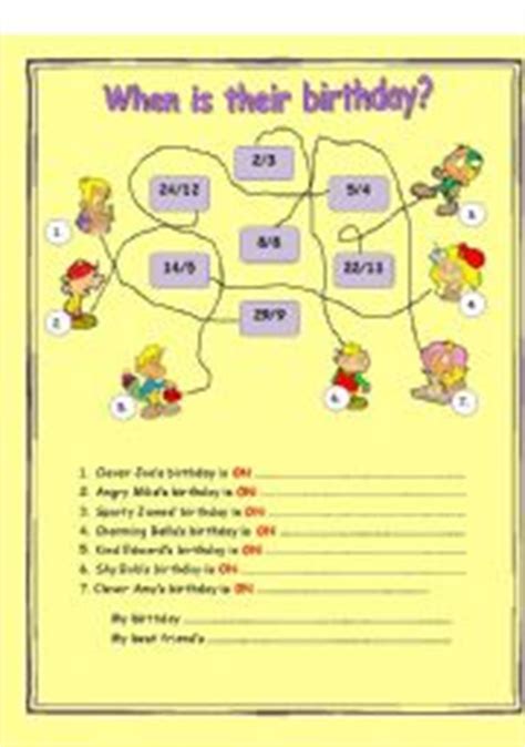 Ordinal numbers worksheets