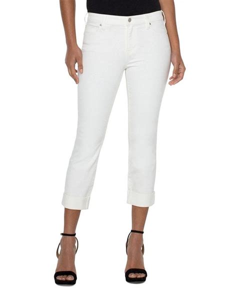 Liverpool Los Angeles Charlie Crop Skinny With Rolled Cuff Jeans White