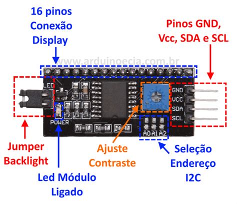 Como Conectar Dois Displays Lcd I2c No Arduino Arduino E Cia Loja